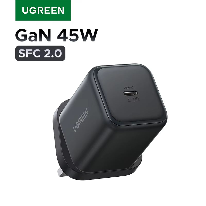 45W Gan Charger PD3.0 Fast Charger PPS QC3.0 Quick Charge for Samsung S25 S24 Ultra Iphone 17 16 15 Pro Max Ipad Tablet
