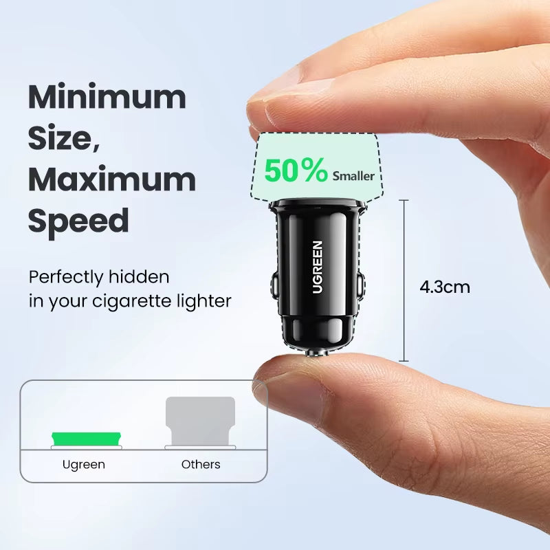 USB Car Charger 30W Quick Charge 4.0 QC4.0 QC3.0 PD Type C Fast Car USB Charger for Iphone 14 Xiaomi Mobile Phone