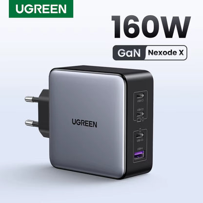 160W Gan Charger PD3.1 Type C for Macbook Pro Laptop USB Fast Charger QC4.0 3.0 Quick Charge for Iphone 17 Xiaomi Tablet