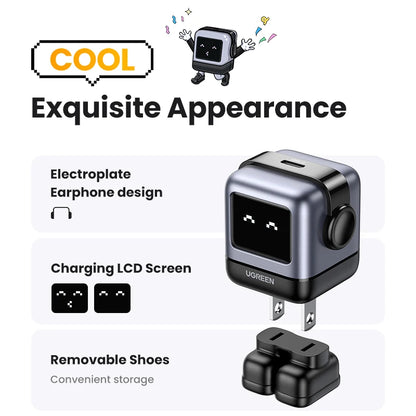【NEW Sale】 30W Gan Charger Robot Design PD Fast Charger PPS PD3.0 for Iphone 15 14 Fast Charge for Xiaomi Samsung Tablets