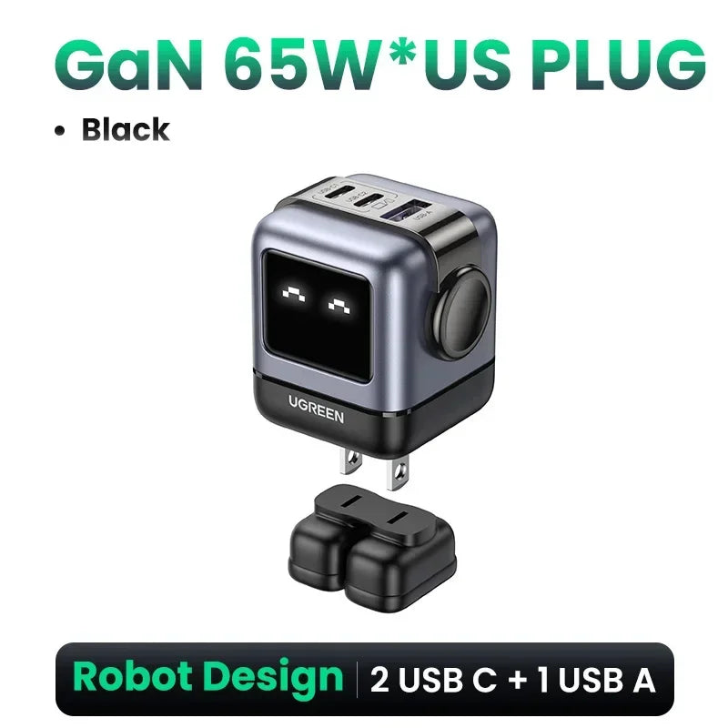 【NEW Sale】 30W Gan Charger Robot Design PD Fast Charger PPS PD3.0 for Iphone 15 14 Fast Charge for Xiaomi Samsung Tablets