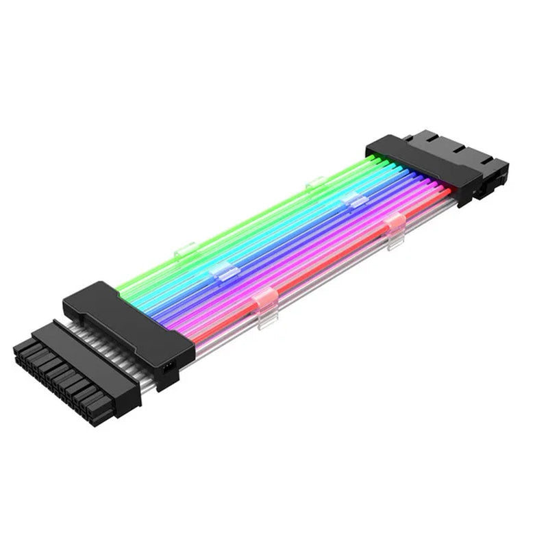 ARGB PSU Power Supply Extension Cable 24 Pin Motherboard Extension Cable Graphics Card 8-Pin 6+2Pin RGB Glow Extension Cable