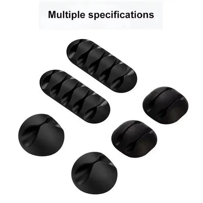 Silicone Cable Organizer Desktop Charging Data Cable Organizer USB Cable Winder Management Clips Holder for Mouse Cord Keyboard