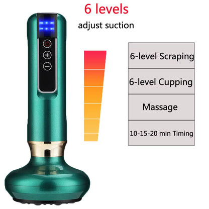Electric Cupping Device 12/6 Level Vacuum Cupping Cans Rechargeable Scraping Cupping Cans Suction Massage Apparatus