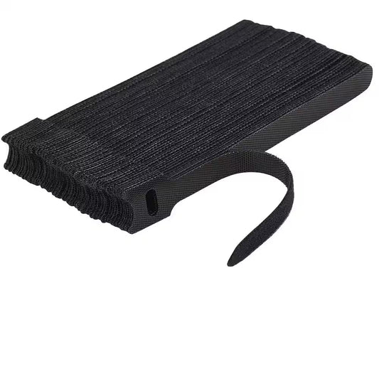 60-Piece 6 Inches Reusable Cable Ties Adjustable Cord Straps Cable Organizer Cord Wrap Hook Loop Black