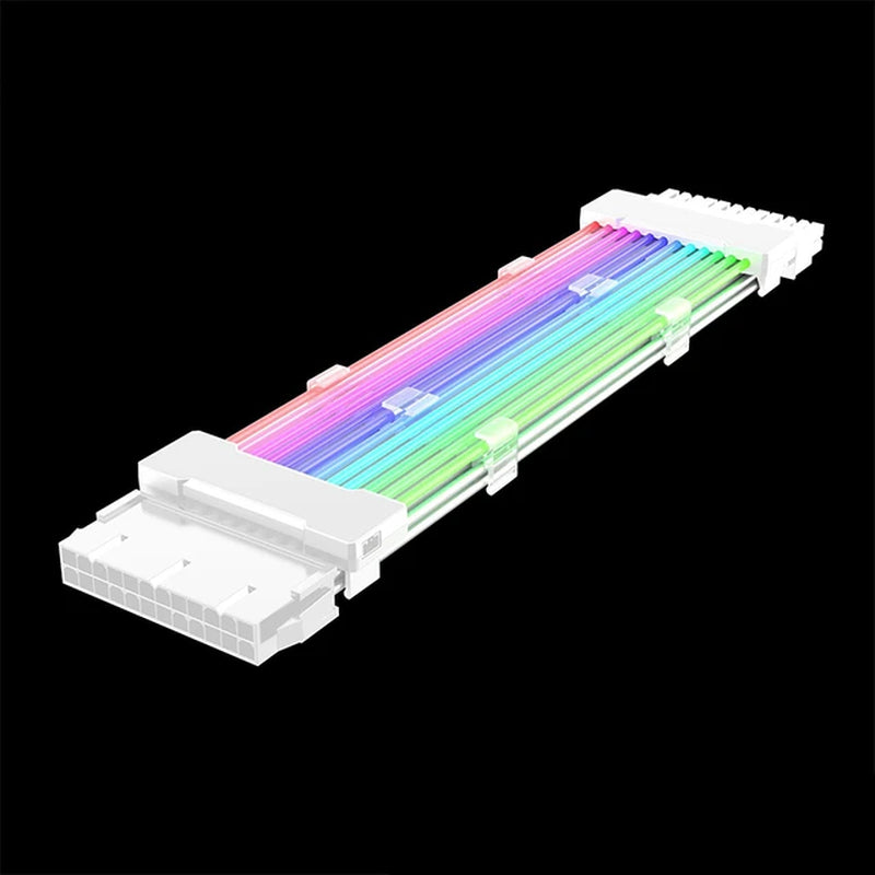 ARGB PSU Power Supply Extension Cable 24 Pin Motherboard Extension Cable Graphics Card 8-Pin 6+2Pin RGB Glow Extension Cable