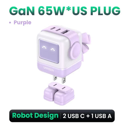 【NEW Sale】 30W Gan Charger Robot Design PD Fast Charger PPS PD3.0 for Iphone 15 14 Fast Charge for Xiaomi Samsung Tablets