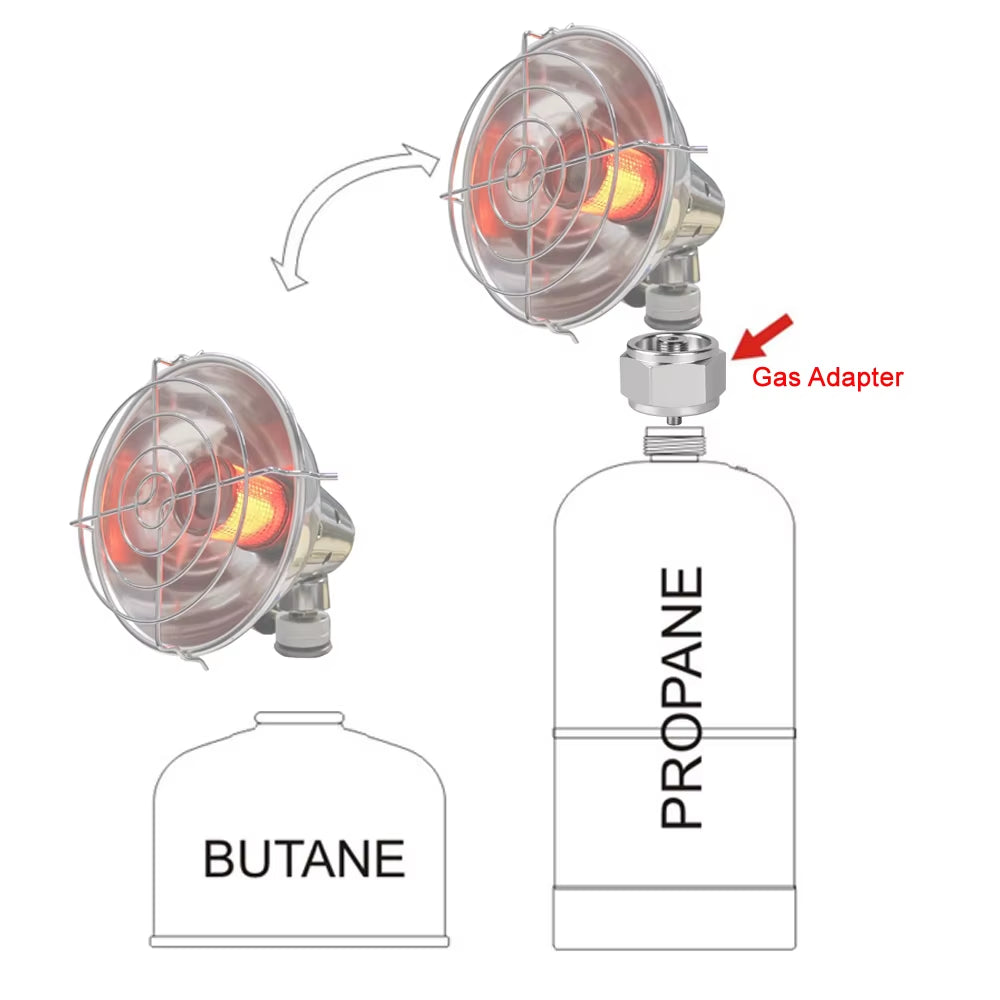 Portable Gas Heater Outdoor Warmer Propane Butane Tent Heater Camping Stove Cooker