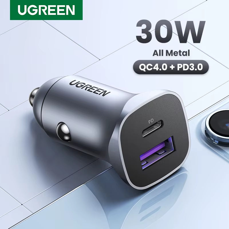 Car Charger Type C Fast USB Charger for Iphone 17 16 15 Xiaomi Car Charging Quick 4.0 3.0 Charge Mobile Phone PD Charger