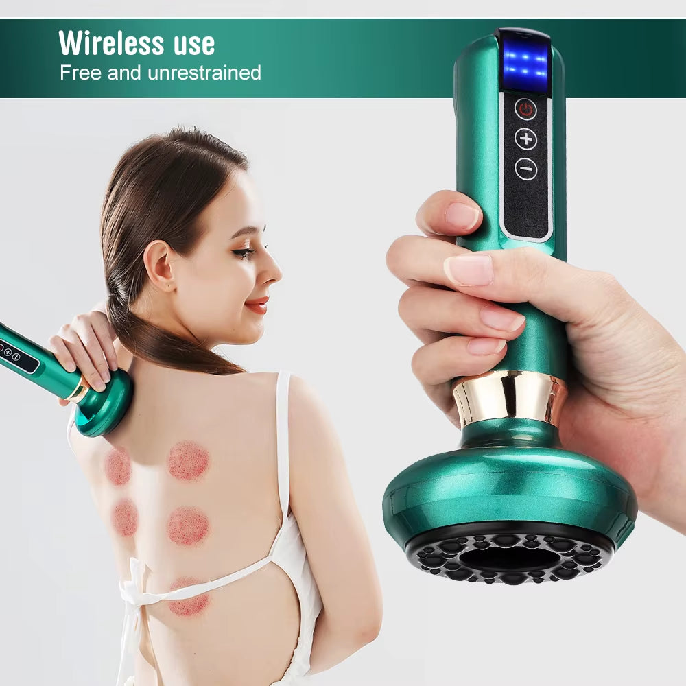 Electric Cupping Device 12/6 Level Vacuum Cupping Cans Rechargeable Scraping Cupping Cans Suction Massage Apparatus
