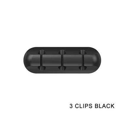 Silicone Cable Organizer Desktop Charging Data Cable Organizer USB Cable Winder Management Clips Holder for Mouse Cord Keyboard
