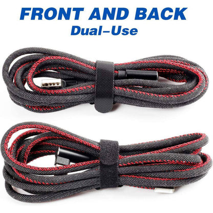 80PCS Reusable Cable Ties Black Adjustable 6-Inch Cord Organizer Hook Loop Cable Management for Home Office