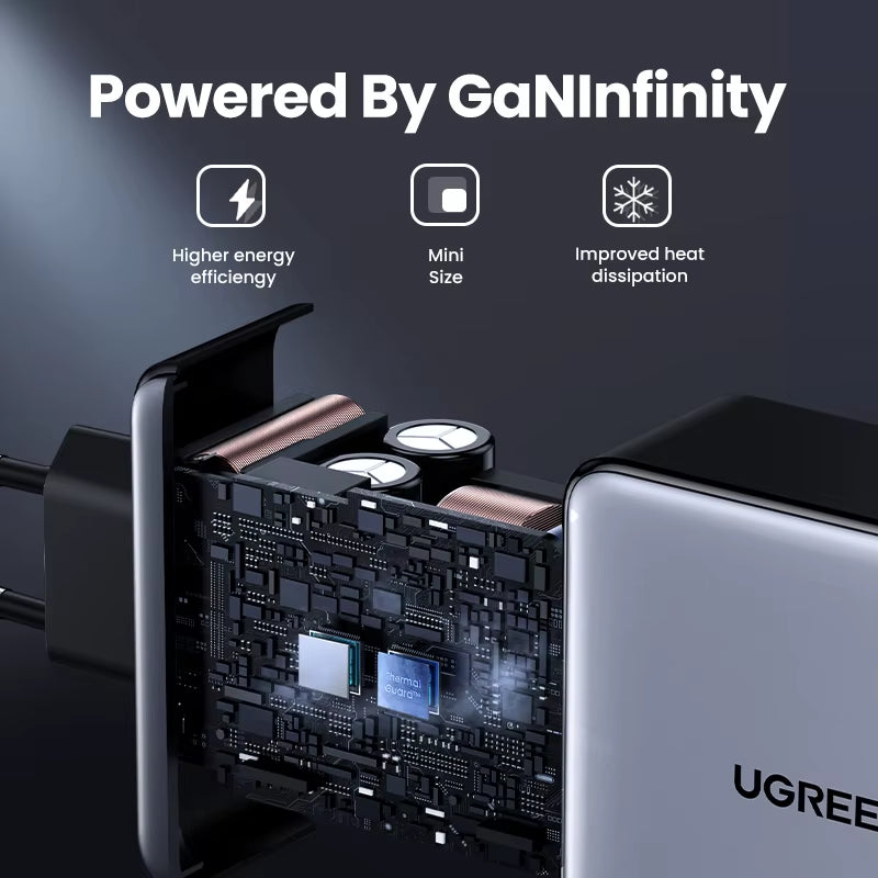 160W Gan Charger PD3.1 Type C for Macbook Pro Laptop USB Fast Charger QC4.0 3.0 Quick Charge for Iphone 17 Xiaomi Tablet