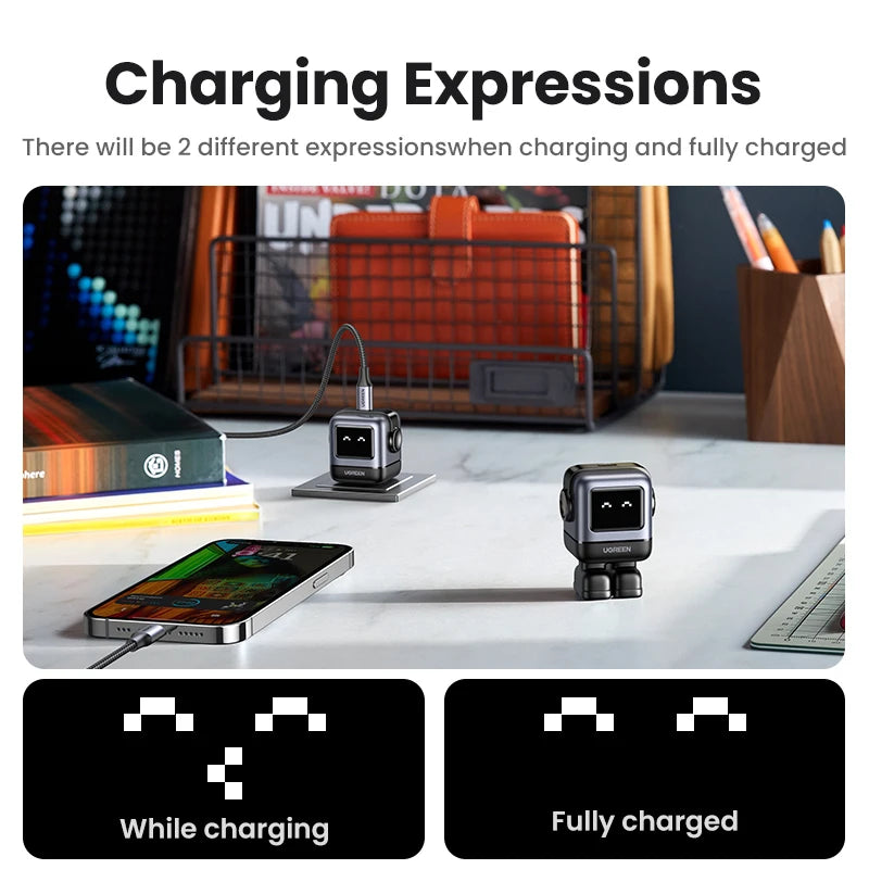 【NEW Sale】 30W Gan Charger Robot Design PD Fast Charger PPS PD3.0 for Iphone 15 14 Fast Charge for Xiaomi Samsung Tablets