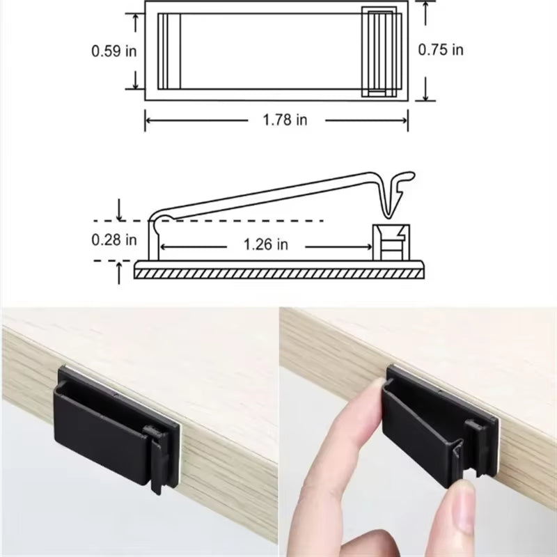 Cable Fixing Clip Cable Wire Sorting Buckle Chassis Organizer 19*47 Black and White Organizer