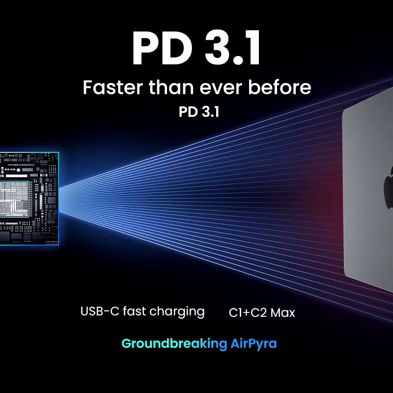 160W Gan Charger PD3.1 Type C for Macbook Pro Laptop USB Fast Charger QC4.0 3.0 Quick Charge for Iphone 17 Xiaomi Tablet