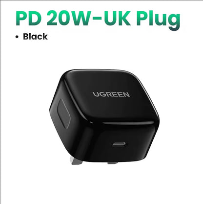 【UK Plug】 Quick Charge 4.0 3.0 QC PD Charger 20W USB Type C Fast Charger for Iphone 15 14 13 Pro Xiaomi Phone PD Charger