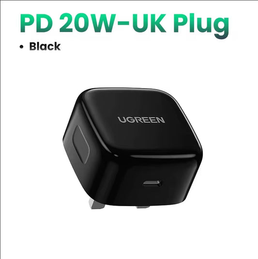 【UK Plug】 Quick Charge 4.0 3.0 QC PD Charger 20W USB Type C Fast Charger for Iphone 15 14 13 Pro Xiaomi Phone PD Charger