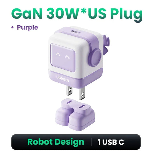 【NEW Sale】 30W Gan Charger Robot Design PD Fast Charger PPS PD3.0 for Iphone 15 14 Fast Charge for Xiaomi Samsung Tablets