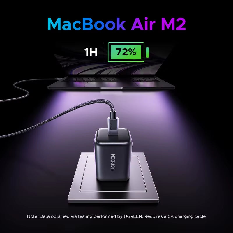 45W Gan Charger PD3.0 Fast Charger PPS QC3.0 Quick Charge for Samsung S25 S24 Ultra Iphone 17 16 15 Pro Max Ipad Tablet