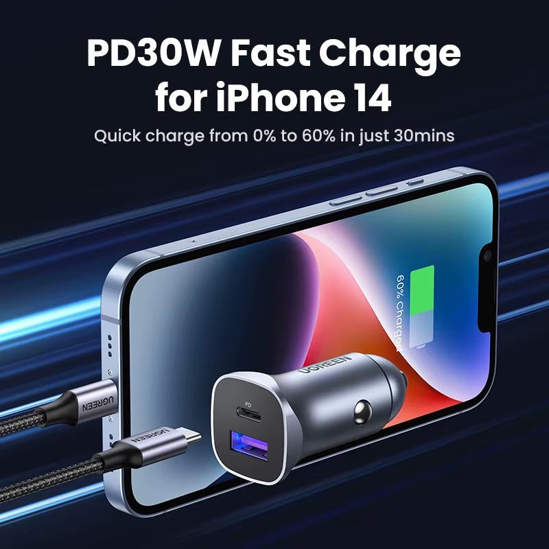 Car Charger Type C Fast USB Charger for Iphone 17 16 15 Xiaomi Car Charging Quick 4.0 3.0 Charge Mobile Phone PD Charger