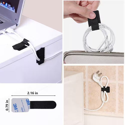 Cable Management Organizer Kit 311Pcs with Cable Sleeves, Ties for TV Office Home Electronics, Black and Transparent