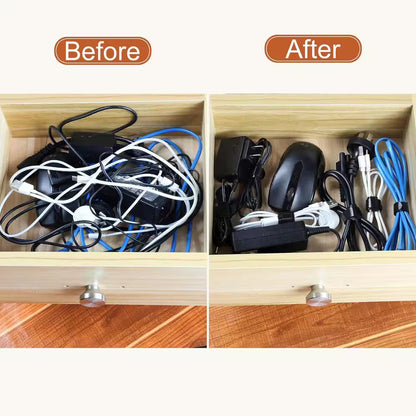 Reusable Cable Ties Wire Cord Organizer Adjustable Cable Management 120-Pieces Black