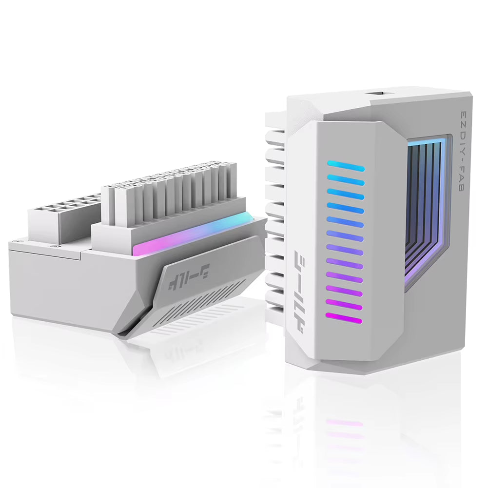 ATX 24 Pin to 90 Degree Power Plug Adapter ARGB Mainboard Motherboard Power Supply Cable Modular DIY Mounting Accessessory