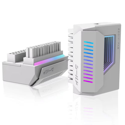ATX 24 Pin to 90 Degree Power Plug Adapter ARGB Mainboard Motherboard Power Supply Cable Modular DIY Mounting Accessessory